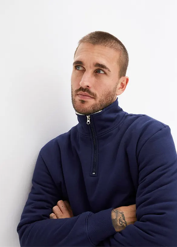 Sweat à col camionneur et doublure chaude, bonprix