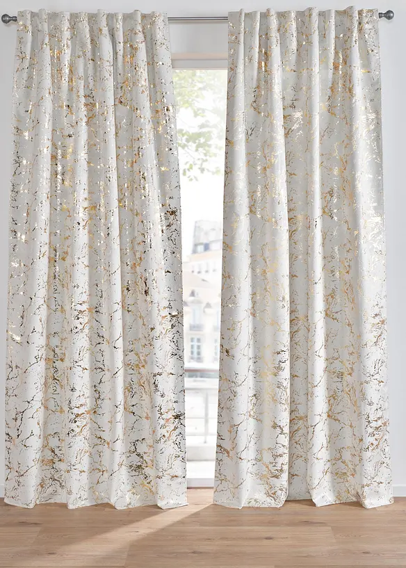 Rideau occultant toucher velours à imprimé brillant (1 pce), bonprix