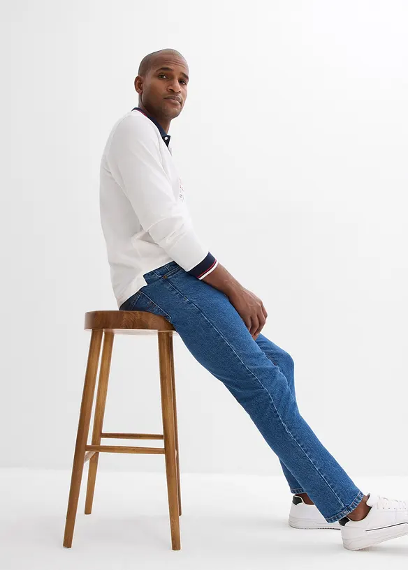 Jean droit classique, taille élastiquée sur les côtés, bonprix