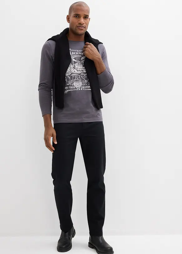 Pantalon droit et extensible, coupe classique, bonprix