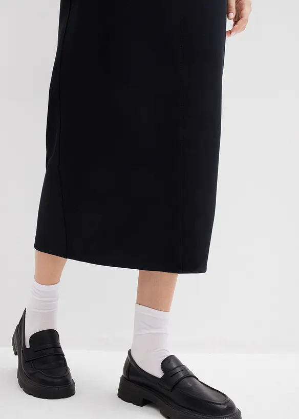 Jupe midi en matière néoprène, bonprix