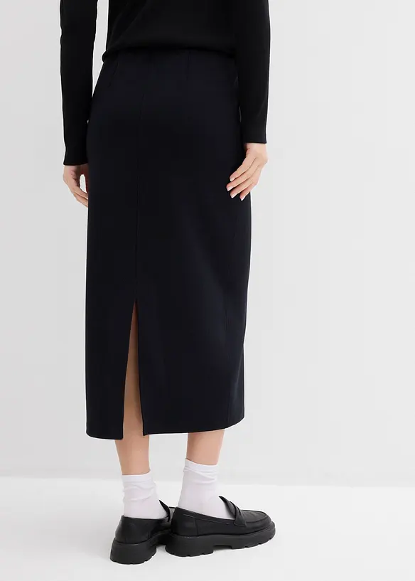 Jupe midi en matière néoprène, bonprix