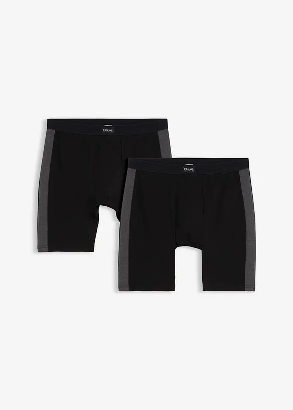 Lot de 2 boxers longs coton, bonprix