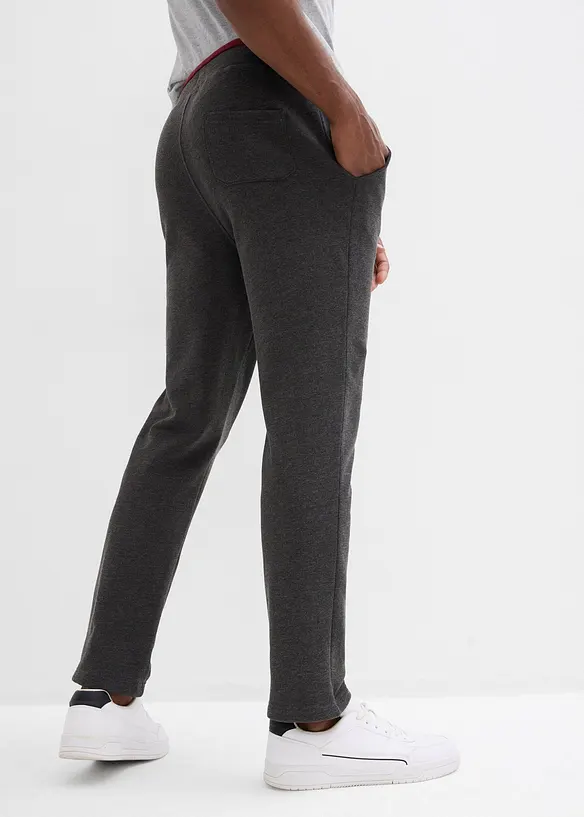 Pantalon de jogging 100% coton avec d&eacute;tails sportifs, bonprix
