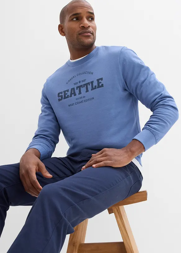 Lot de 2 sweats 100% coton, bonprix