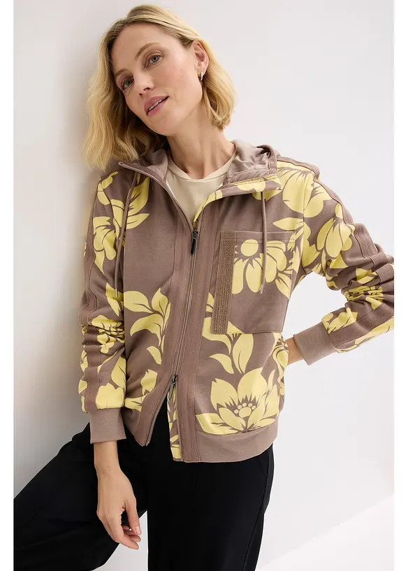 Gilet en molleton de coton m&eacute;lang&eacute;, bonprix