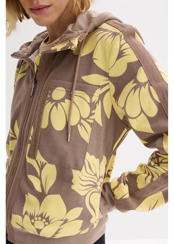 Gilet en molleton de coton m&eacute;lang&eacute;, bonprix