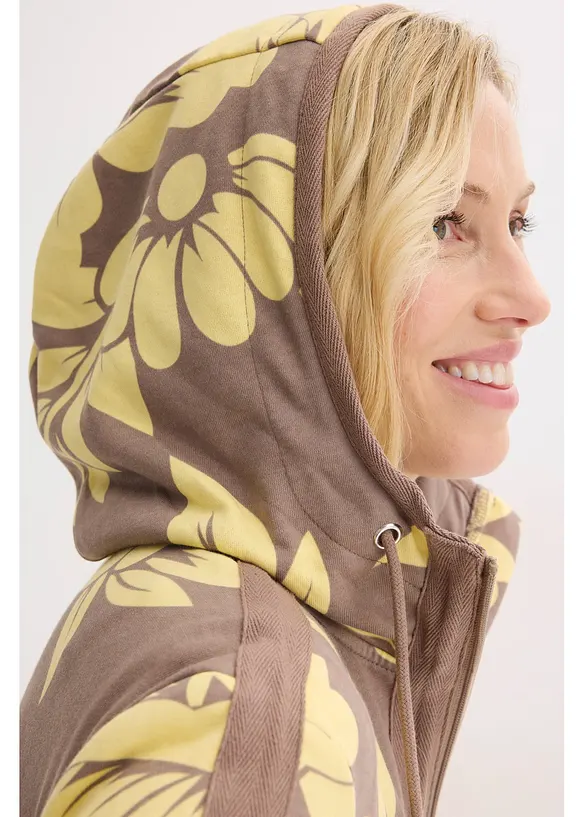 Gilet en molleton de coton m&eacute;lang&eacute;, bonprix