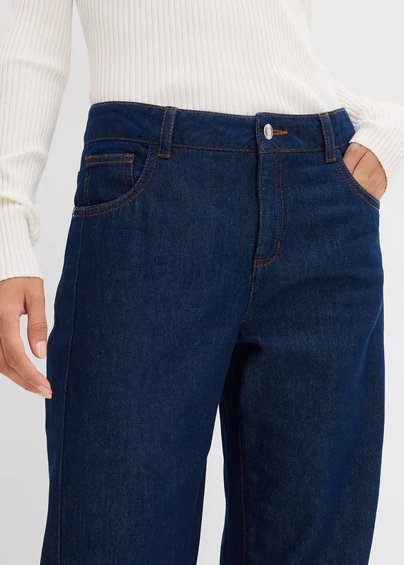 Jean balloon taille mi-haute, super doux, bonprix