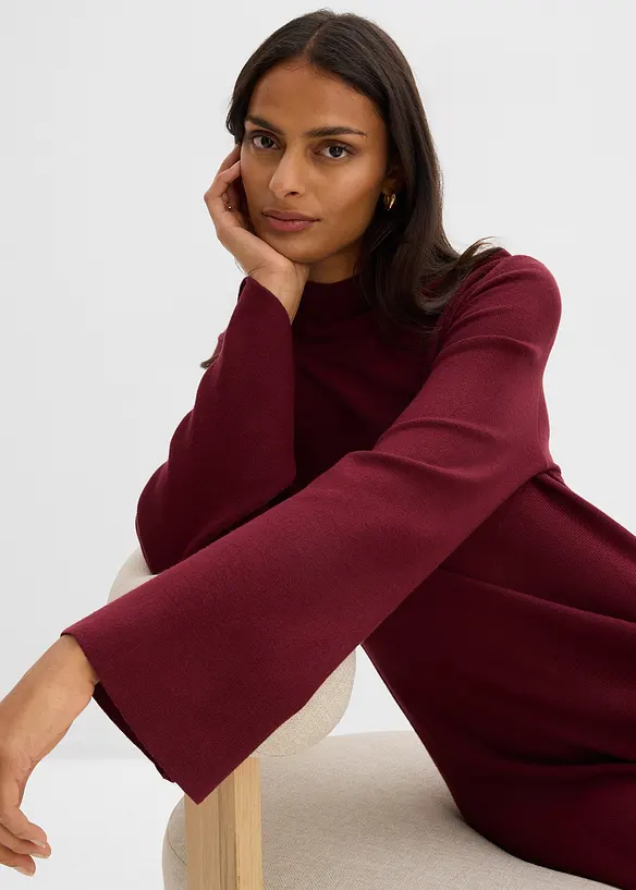 Robe trapèze en maille, viscose majoritaire, bonprix