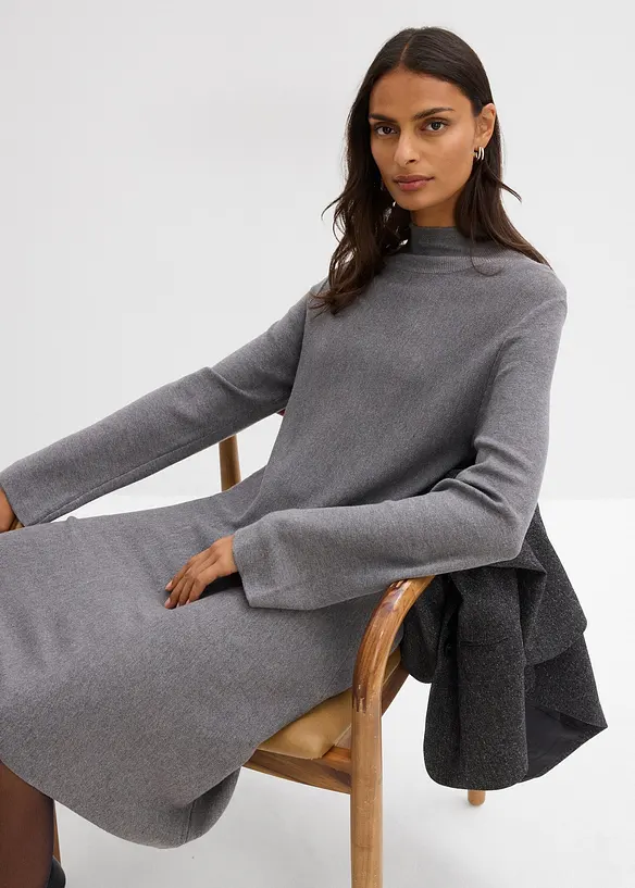 Robe trapèze en maille, viscose majoritaire, bonprix