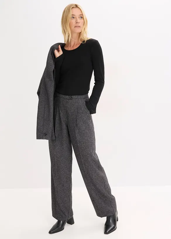 T-shirt manches longues c&ocirc;tel&eacute;, bonprix