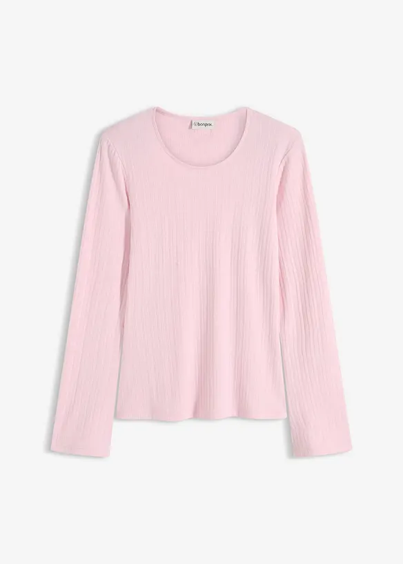 T-shirt manches longues c&ocirc;tel&eacute;, bonprix