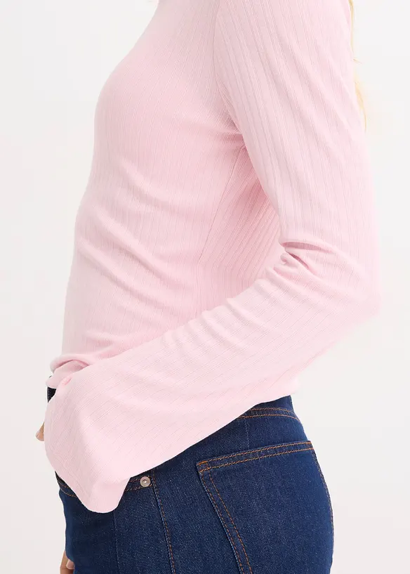 T-shirt manches longues c&ocirc;tel&eacute;, bonprix