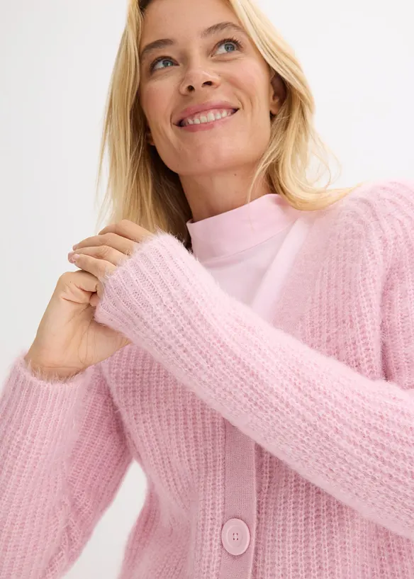 Gilet en grosse maille c&ocirc;tel&eacute;e, bonprix