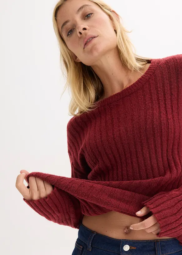 Pull oversize c&ocirc;tel&eacute;, bonprix