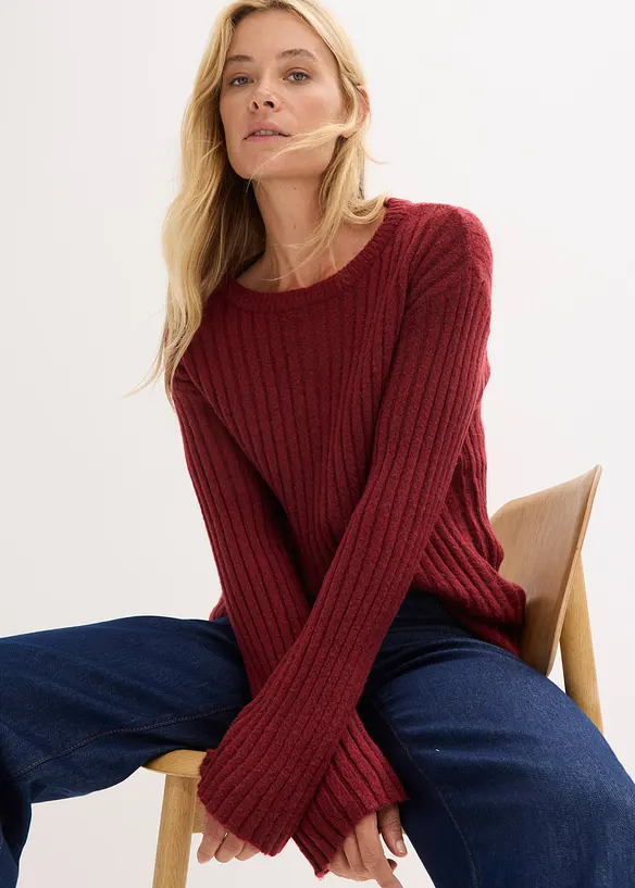 Pull oversize c&ocirc;tel&eacute;, bonprix