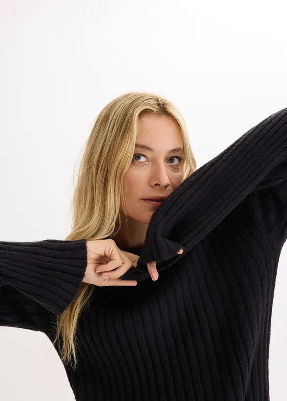 Pull oversize c&ocirc;tel&eacute;, bonprix