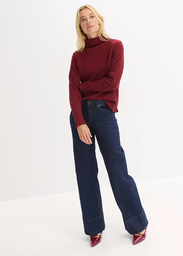 Sweat-shirt &agrave; col montant, bonprix