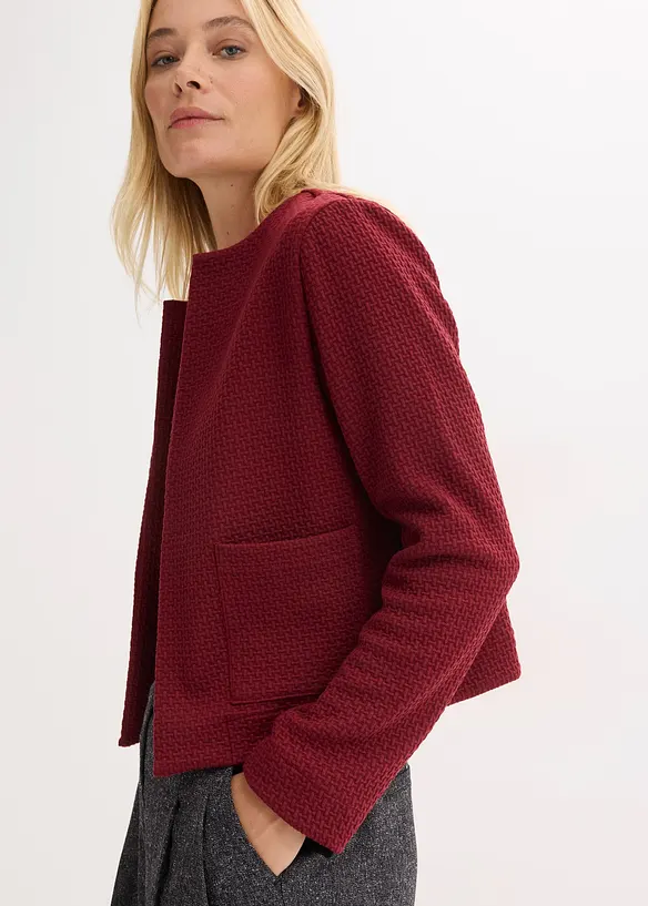 Blazer court en jersey, bonprix