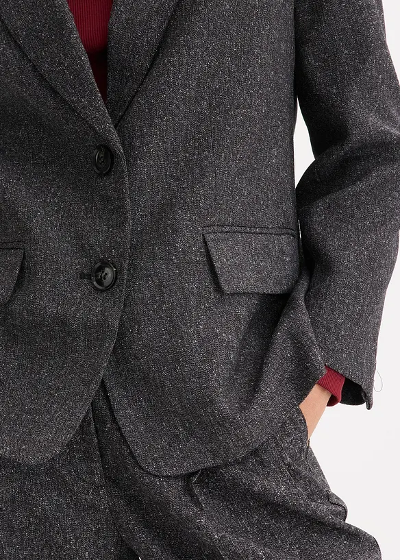 Blazer oversize en viscose m&eacute;lang&eacute;e, bonprix