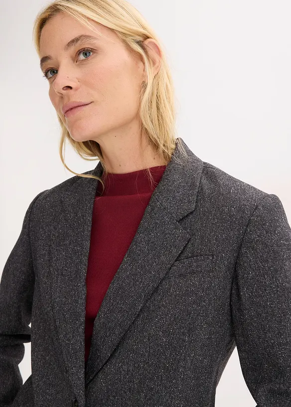 Blazer oversize en viscose m&eacute;lang&eacute;e, bonprix