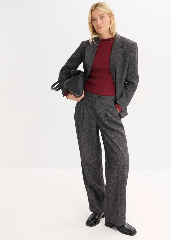 Blazer oversize en viscose m&eacute;lang&eacute;e, bonprix