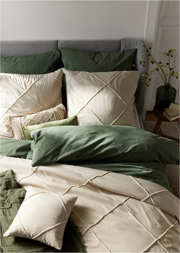 Lot de 2&nbsp;housses de coussin &agrave; rectangles, bonprix