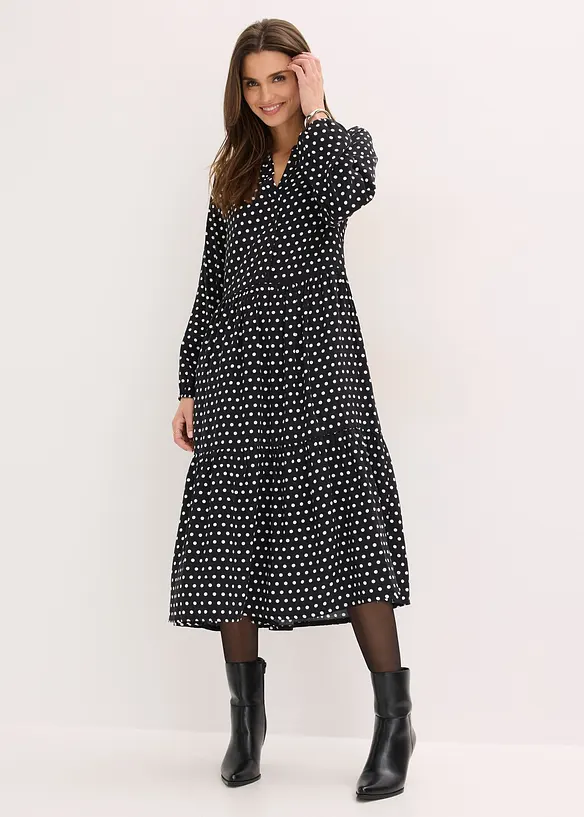Robe midi en viscose fluide, bonprix