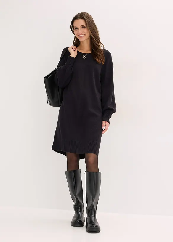 Robe courte en maille, bonprix