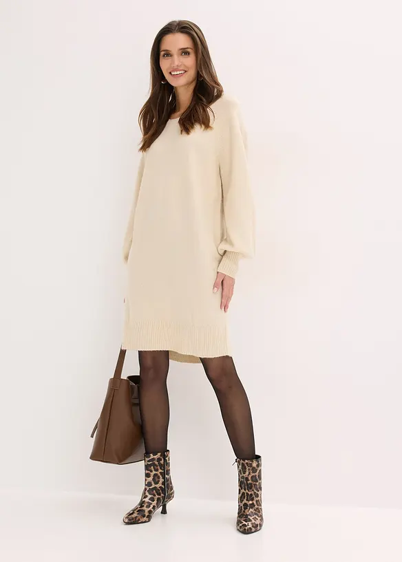 Robe courte en maille, bonprix