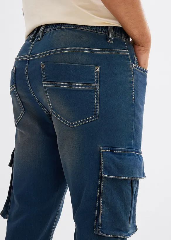Jean jogger droit &agrave; poches cargo, slim, bonprix