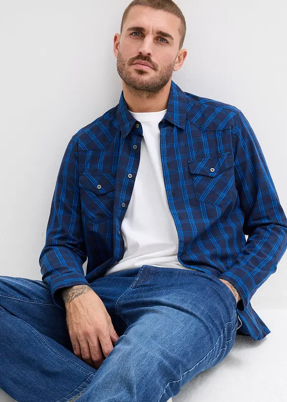 Chemise manches longues 100% coton, bonprix