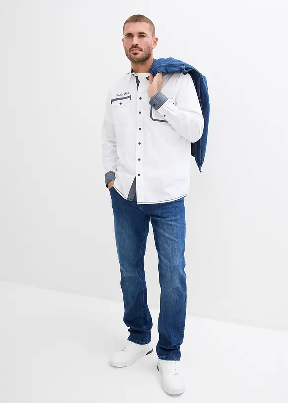 Chemise manches longues 100% coton, bonprix