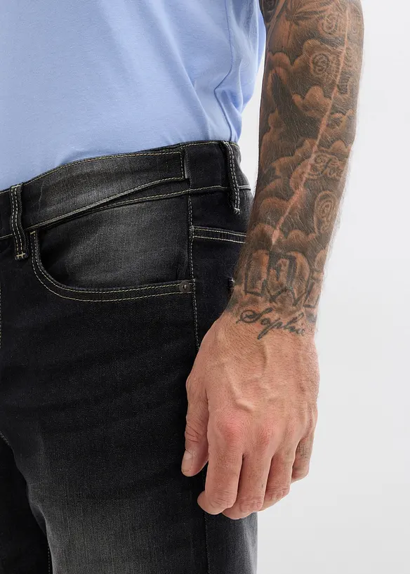 Jean classique &agrave; taille &eacute;lastiqu&eacute;e, bootcut, bonprix