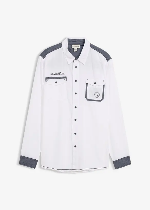 Chemise manches longues 100% coton, bonprix