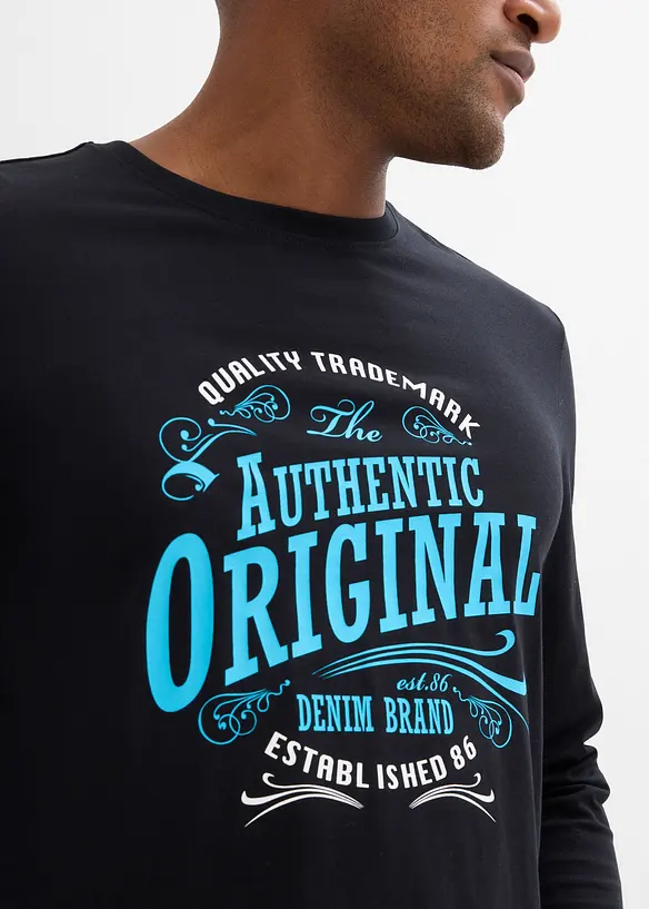 T-shirt manches longues 100% coton, bonprix