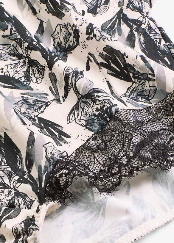 Slip sculptant taille haute avec dentelle, maintien mod&eacute;r&eacute;, bonprix