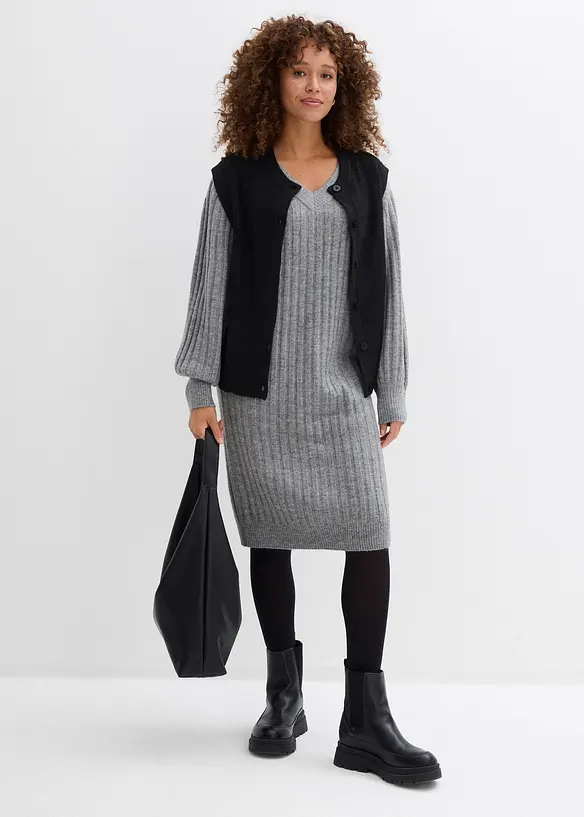 Robe en maille, bonprix