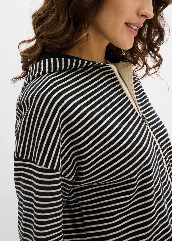 Sweat zipp&eacute; ray&eacute;, bonprix