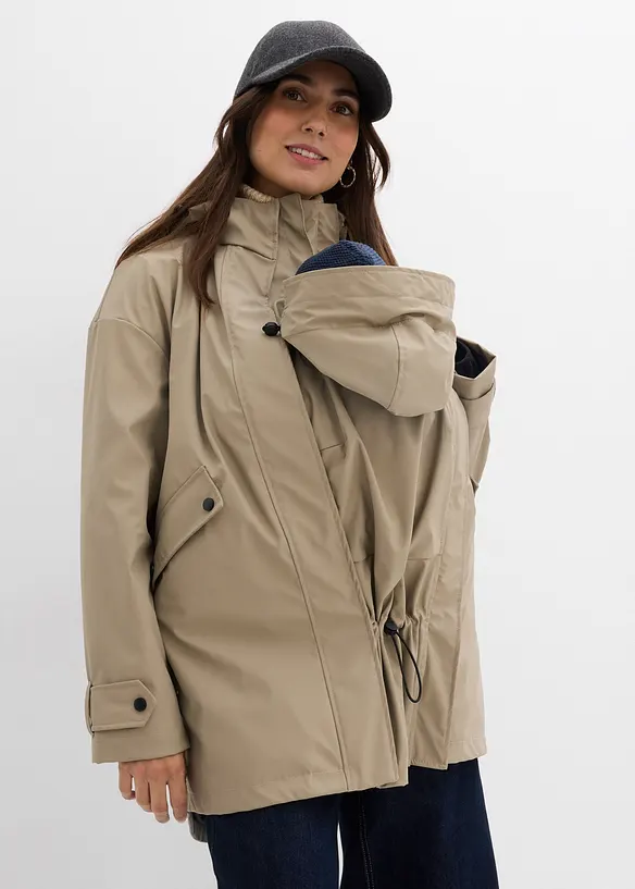 Veste de grossesse et de portage d&eacute;perlante avec veste polaire amovible, bonprix