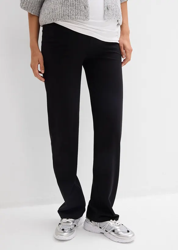 Pantalon jersey de grossesse 2en1 avec ceinture rabattable, bonprix
