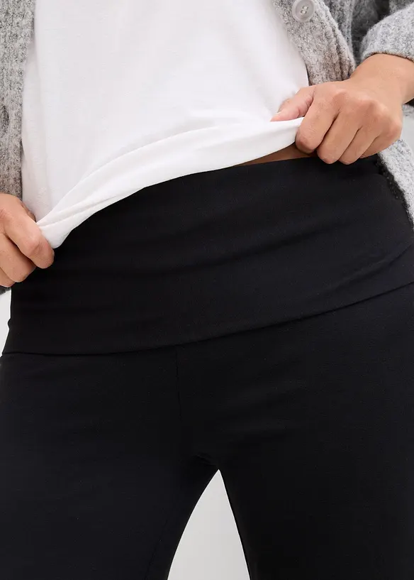 Pantalon jersey de grossesse 2en1 avec ceinture rabattable, bonprix