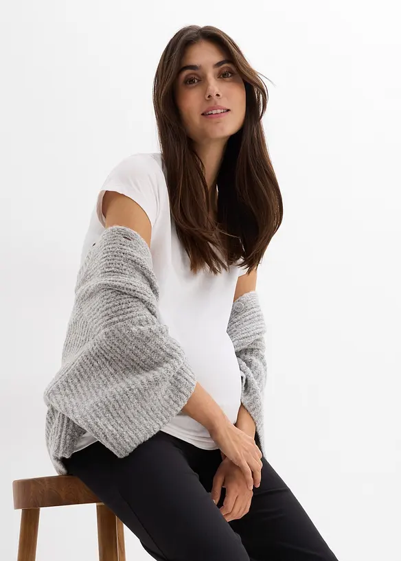 Pantalon jersey de grossesse 2en1 avec ceinture rabattable, bonprix