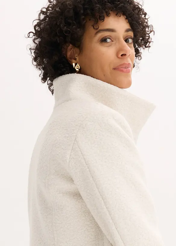 Manteau court en maille bouclette, bonprix