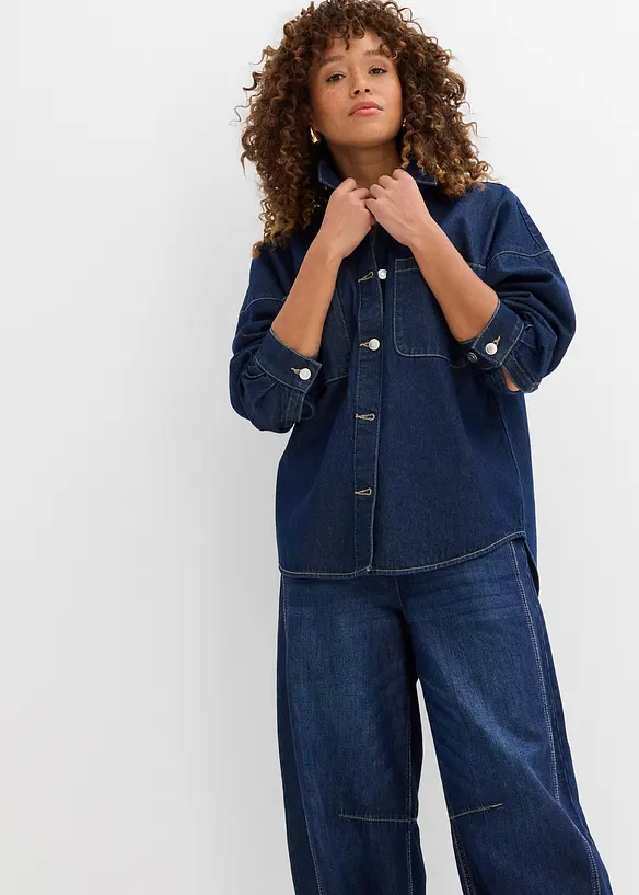 Surchemise oversize en jean 100% coton, bonprix