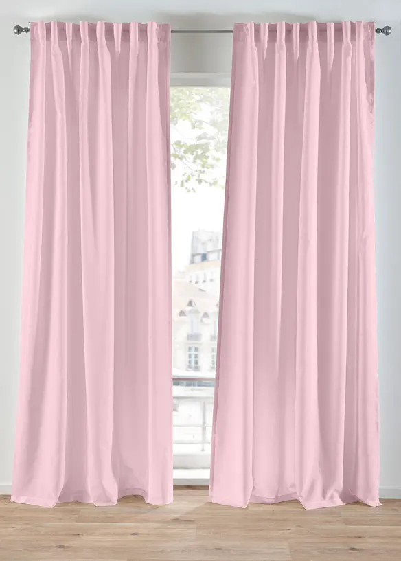 Lot de 2 voilages en polyester recycl&eacute;, bonprix