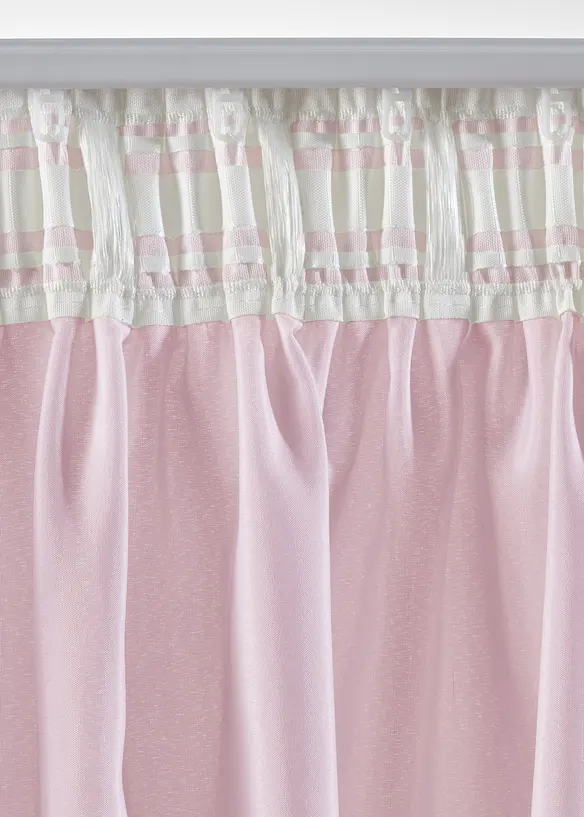 Lot de 2 voilages en polyester recycl&eacute;, bonprix