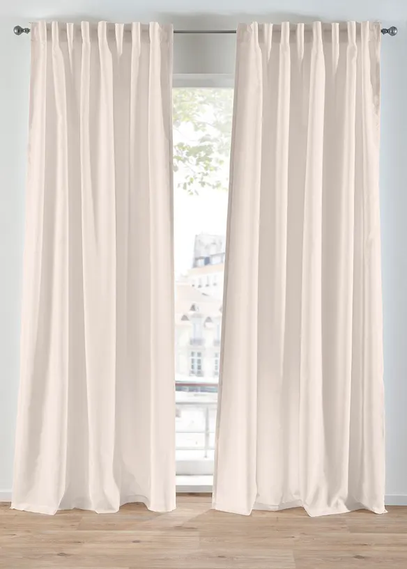 Lot de 2 voilages en polyester recycl&eacute;, bonprix