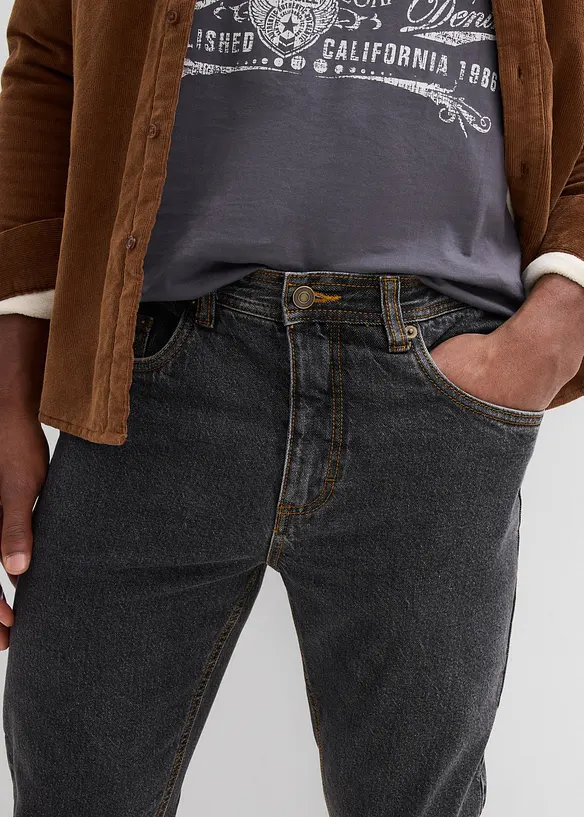 Jean droit classique, taille élastiquée sur les côtés, bonprix